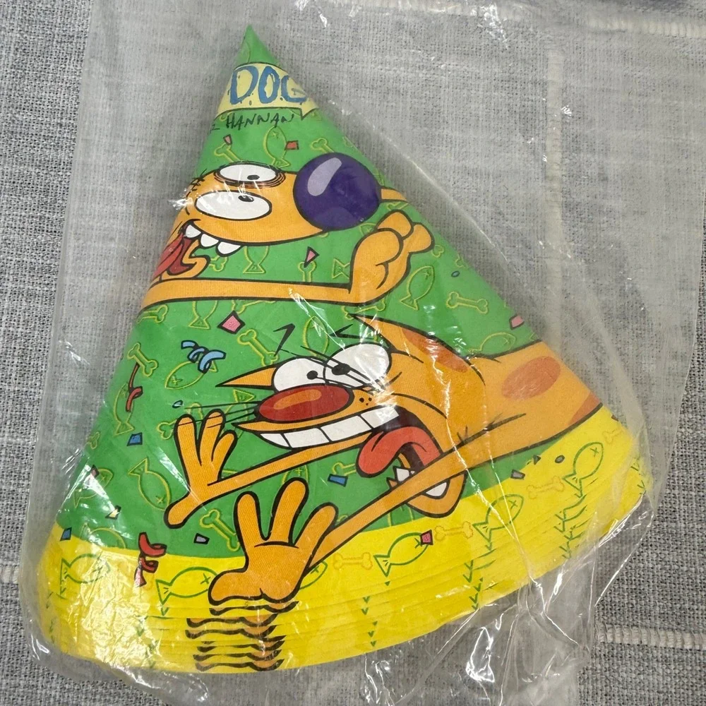 Vintage Nickelodeon Y2K Cat Dog Part Hats‎ 8 - NEW Design Ware